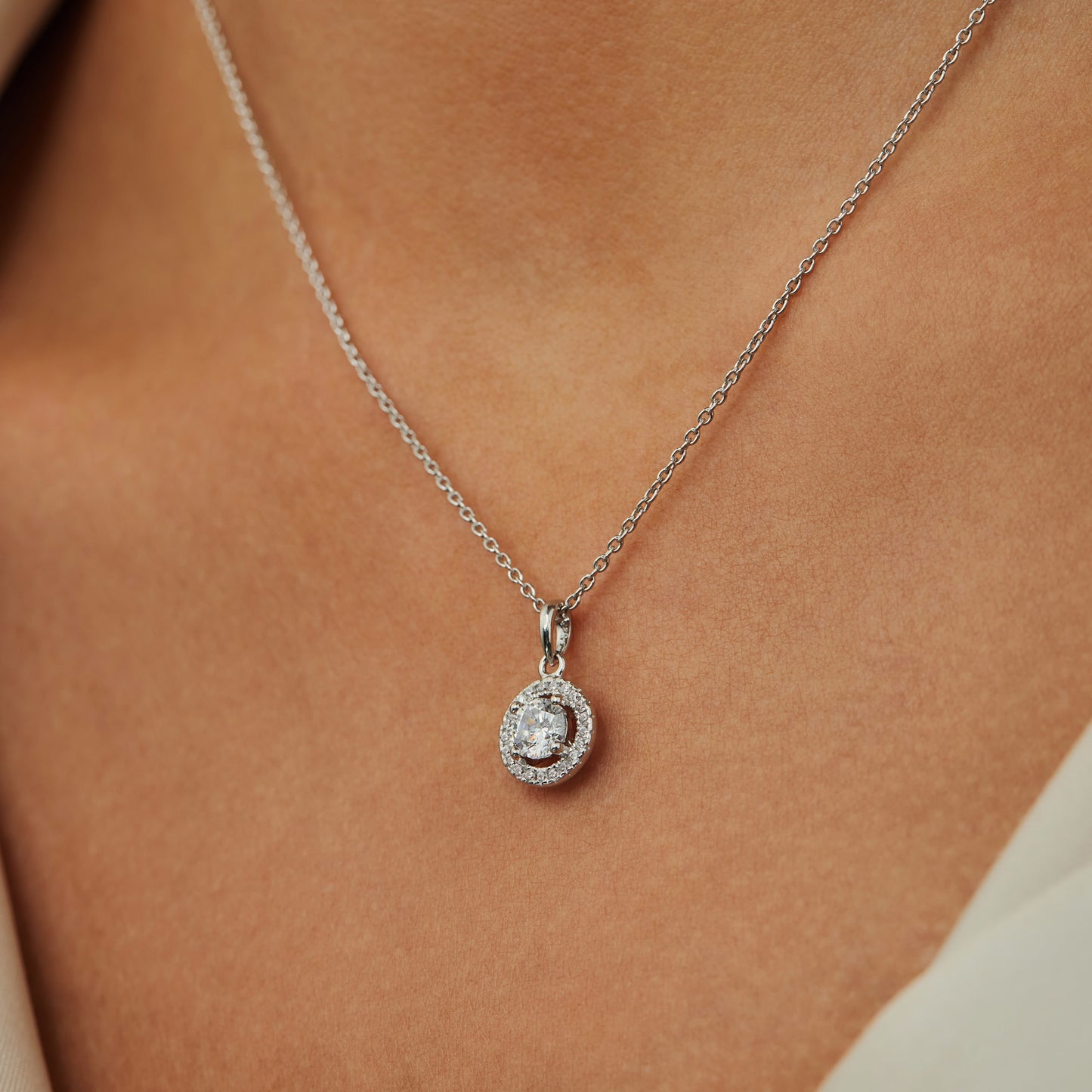 Ponte Vecchio Dalia 925 sterling silver necklace with zirconia stone - Parte di Me