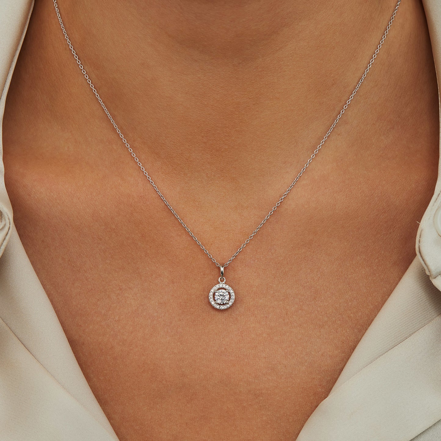 Ponte Vecchio Dalia 925 sterling silver necklace with zirconia stone - Parte di Me