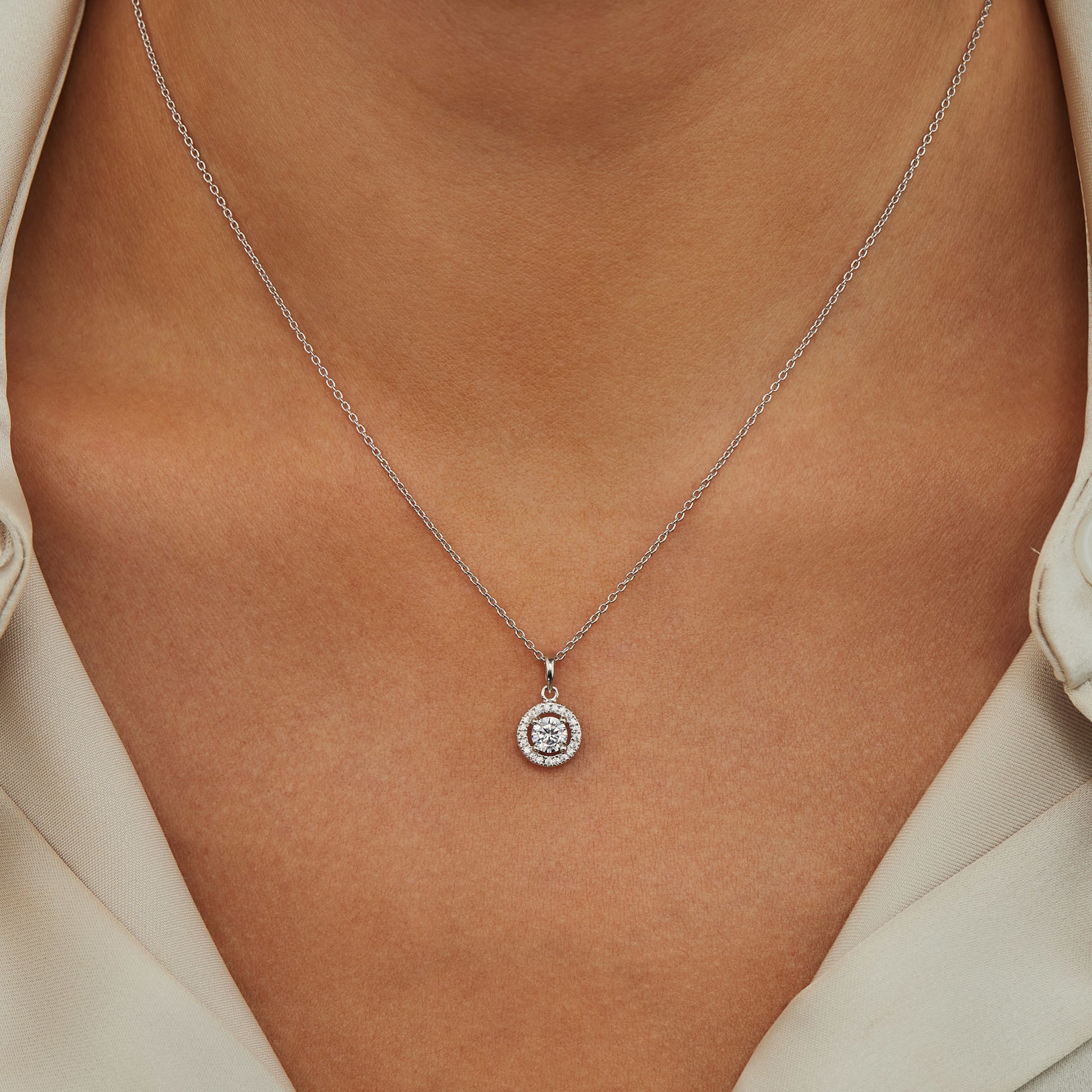 Ponte Vecchio Dalia 925 sterling silver necklace with zirconia stone - Parte di Me