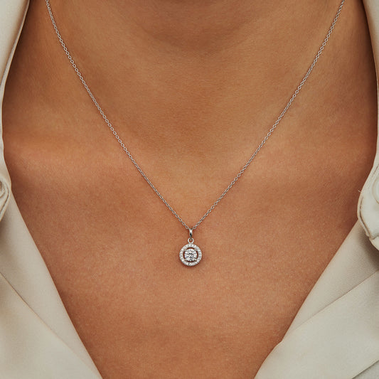 Ponte Vecchio Dalia 925 sterling silver necklace with zirconia stone - Parte di Me