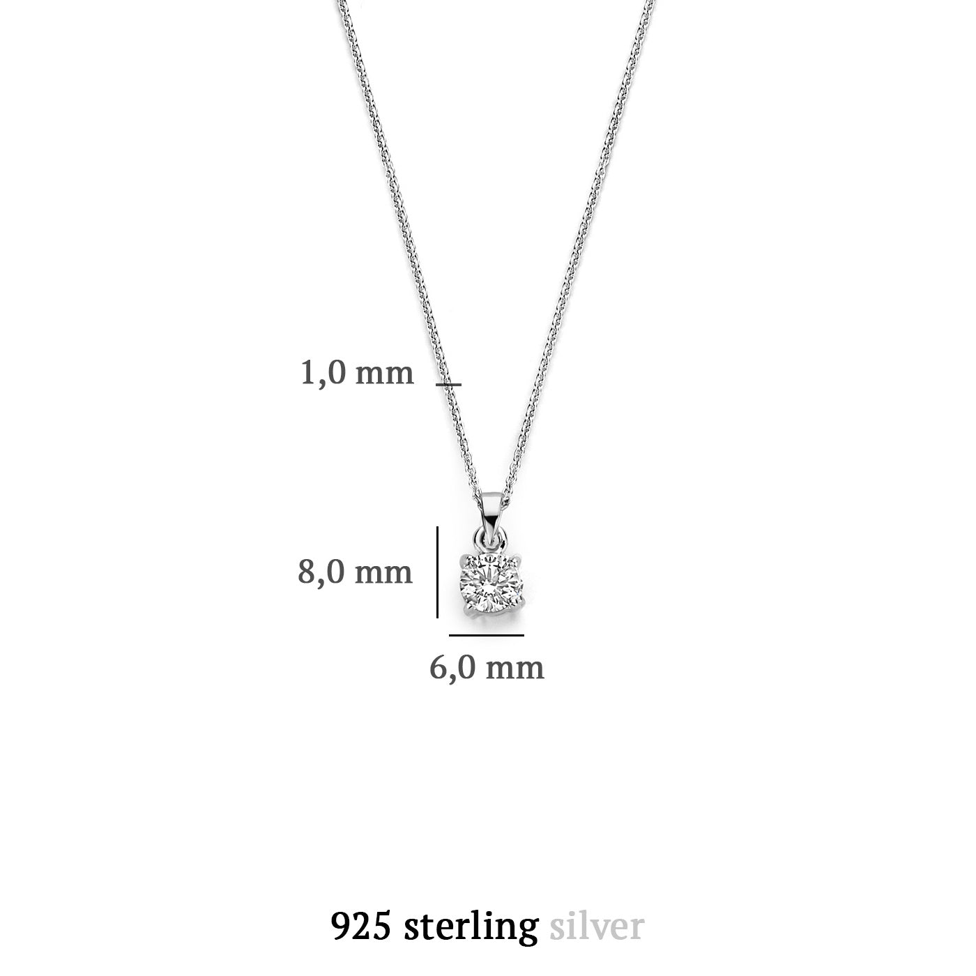 Ponte Vecchio Sofia 925 sterling silver necklace with zirconia - Parte di Me