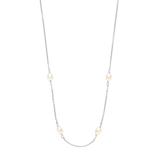 Brioso Cortona Ambra 925 sterling silver necklace with freshwater pearls - Parte di Me