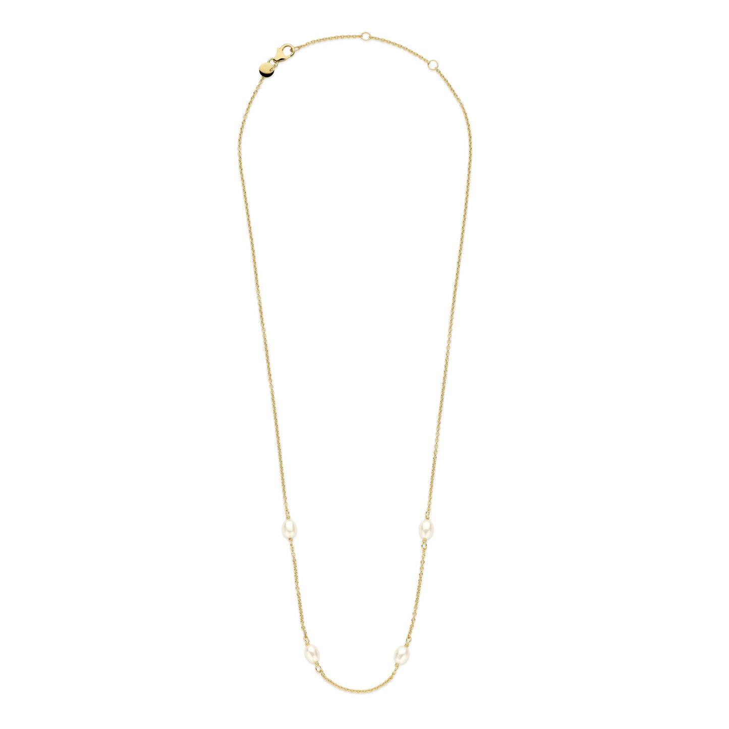 Brioso Cortona Ambra 925 sterling silver gold plated necklace with freshwater pearls - Parte di Me