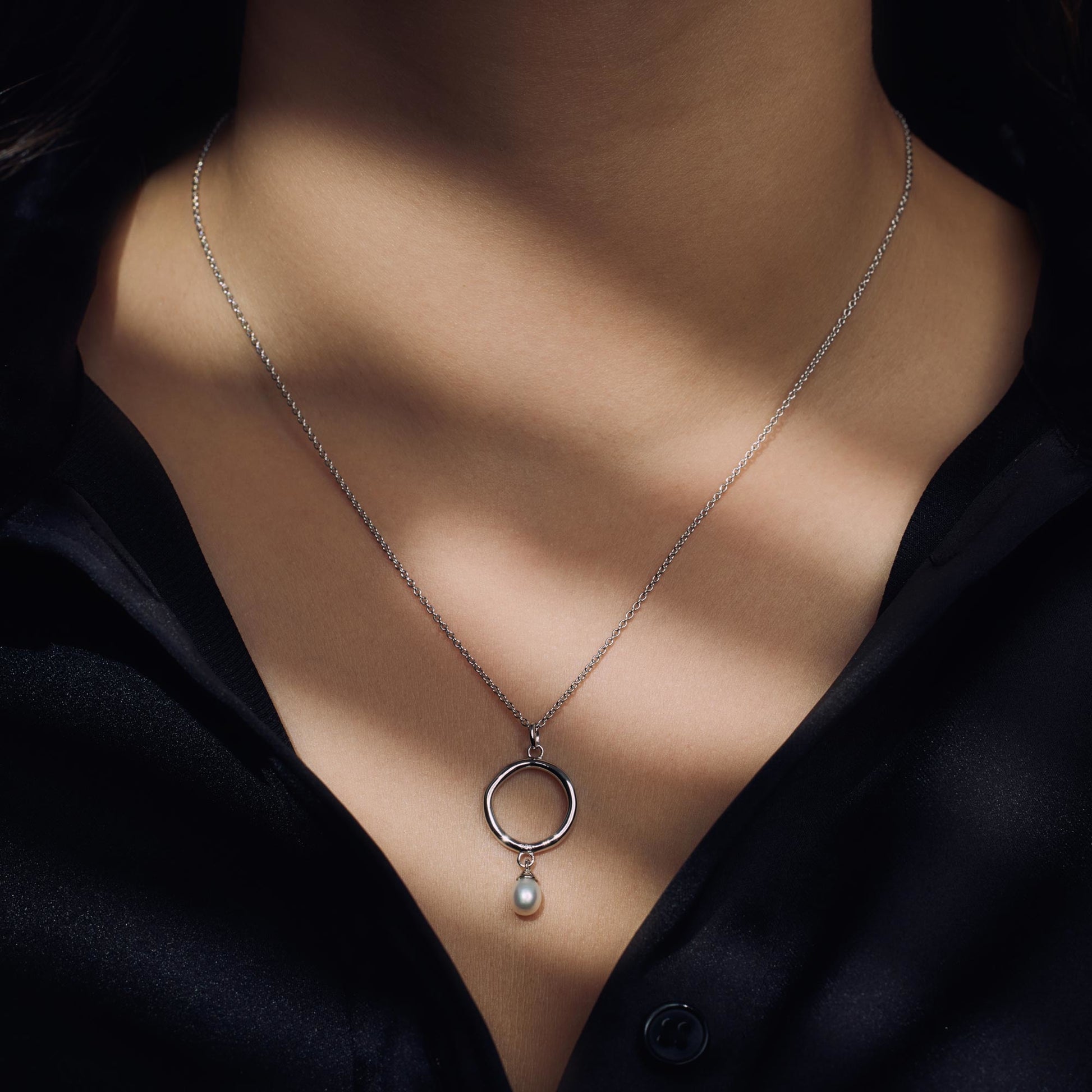 Brioso Cortona Ambra 925 sterling silver necklace with freshwater pearl - Parte di Me