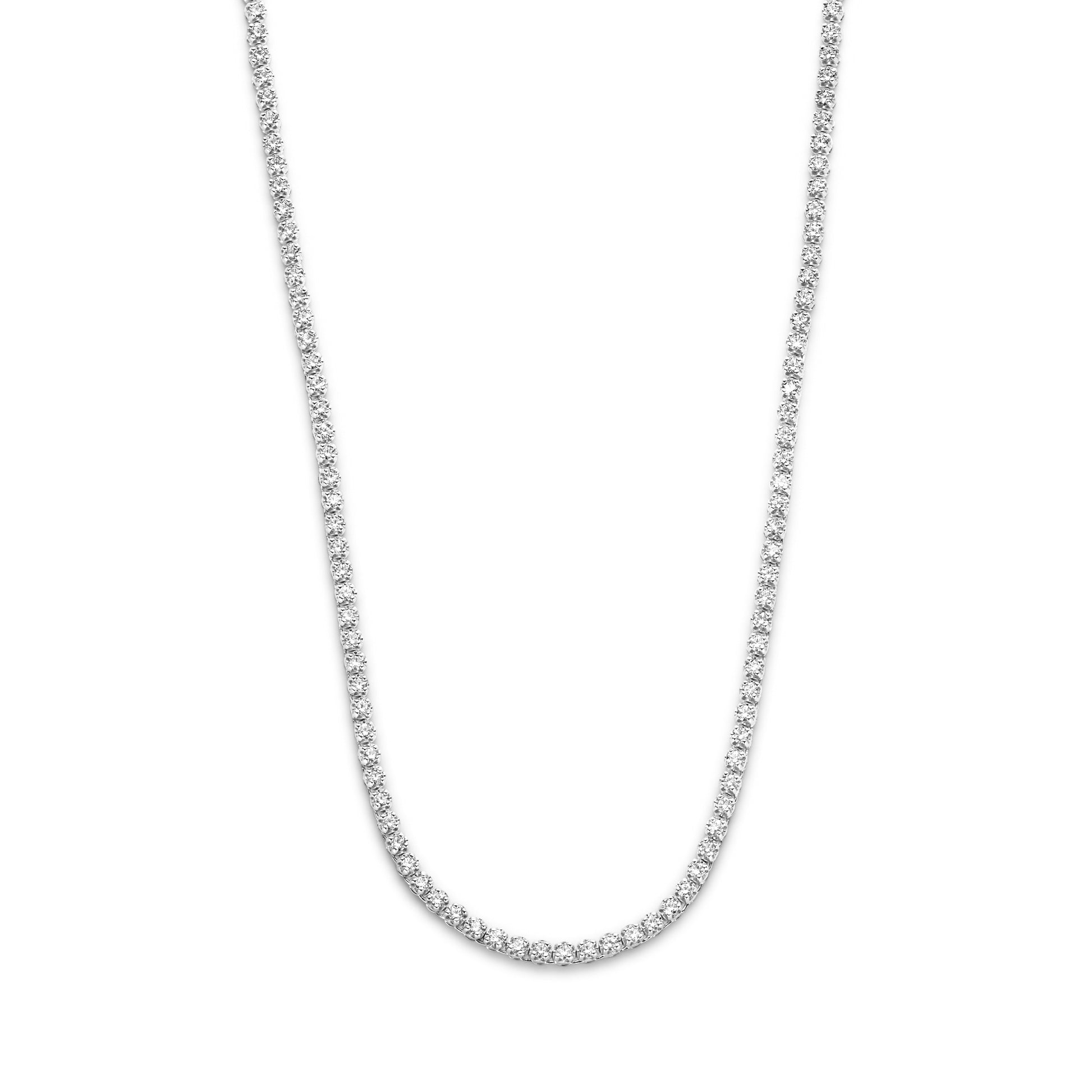 Santa Maria della Base 925 sterling silver necklace with zirconia stones - Parte di Me