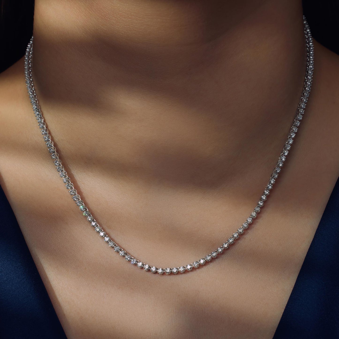 Santa Maria della Base 925 sterling silver necklace with zirconia stones - Parte di Me