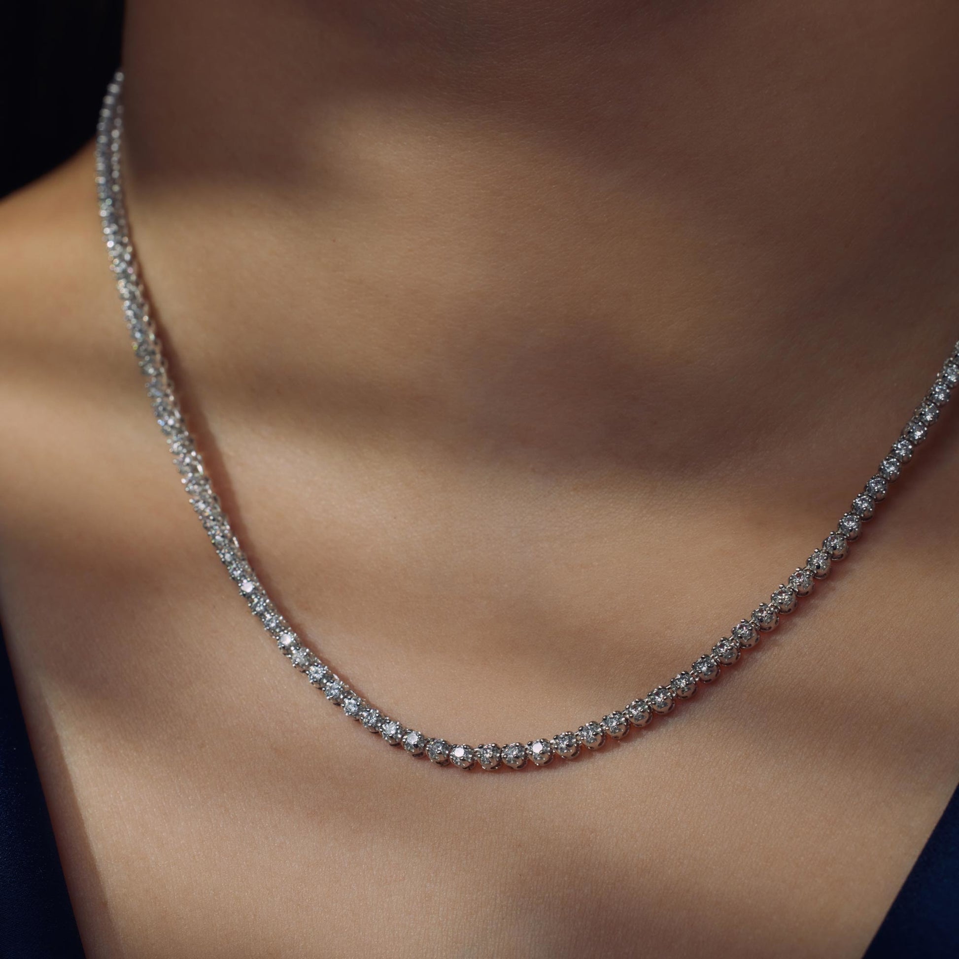 Santa Maria della Base 925 sterling silver necklace with zirconia stones - Parte di Me