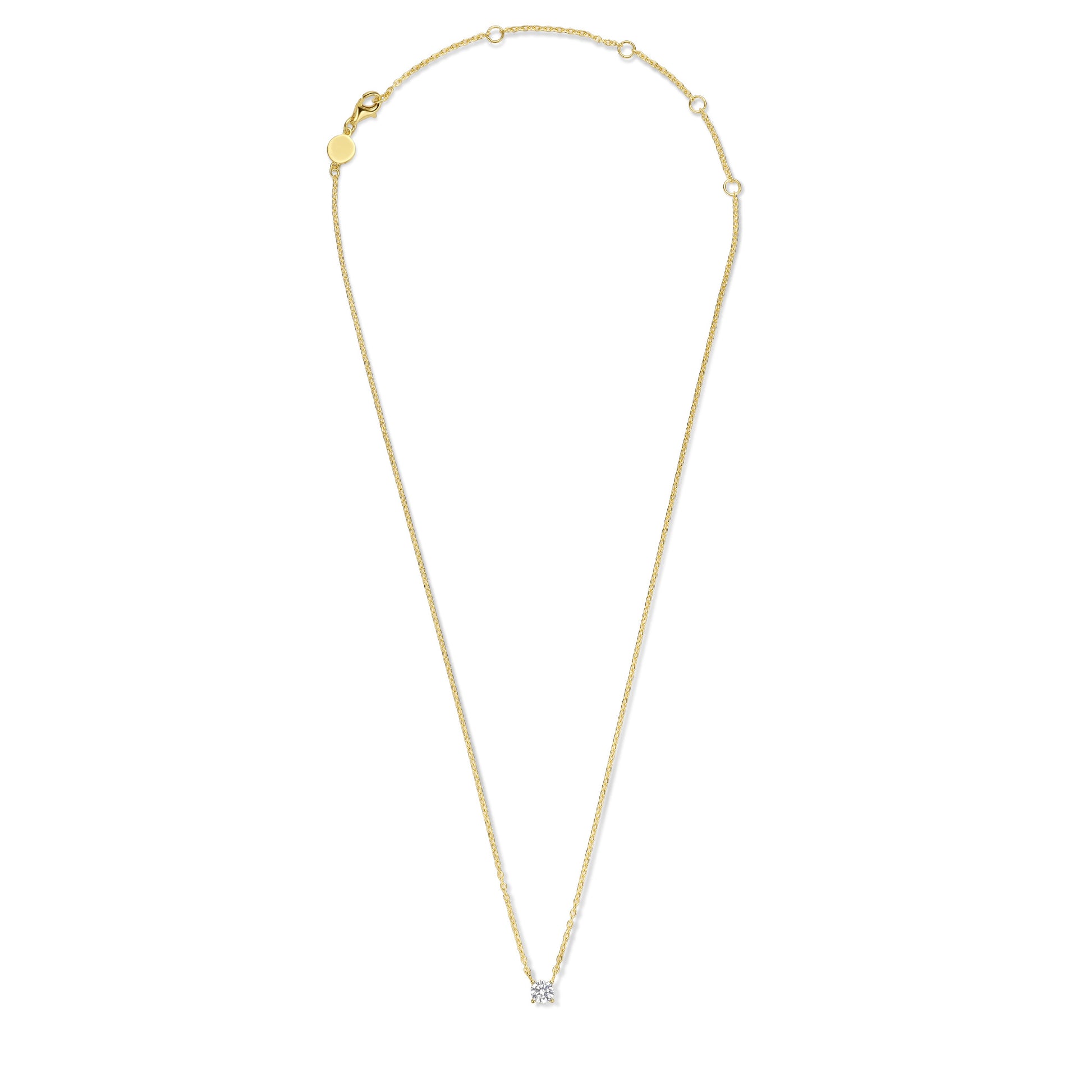 Ponte Vecchio Sofia 925 sterling silver gold plated necklace with zirconia stone - Parte di Me