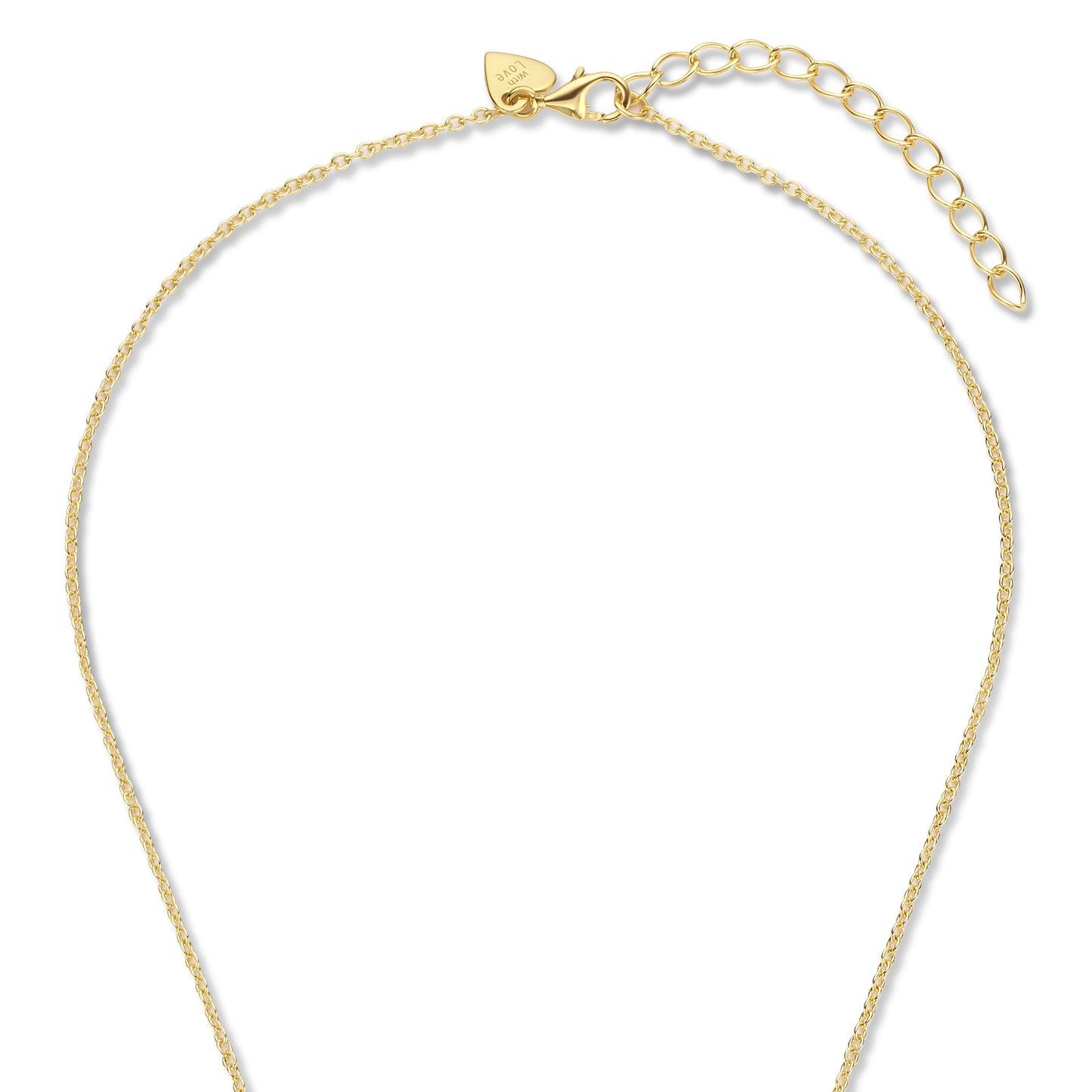 Cento Luci Rosia 925 sterling silver gold plated necklace with zirconia stone - Parte di Me