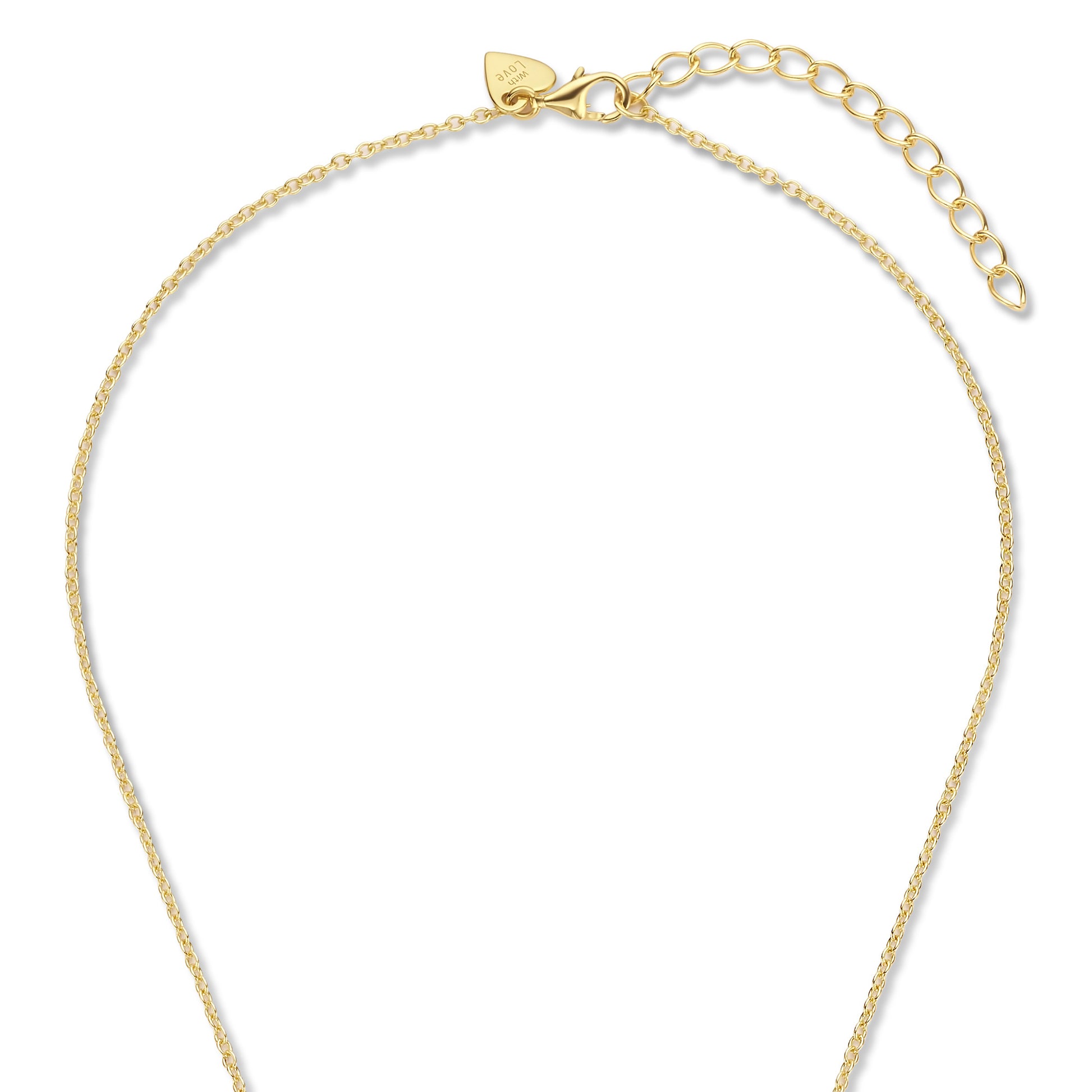 Cento Luci Rosia 925 sterling silver gold plated necklace with zirconia stone - Parte di Me