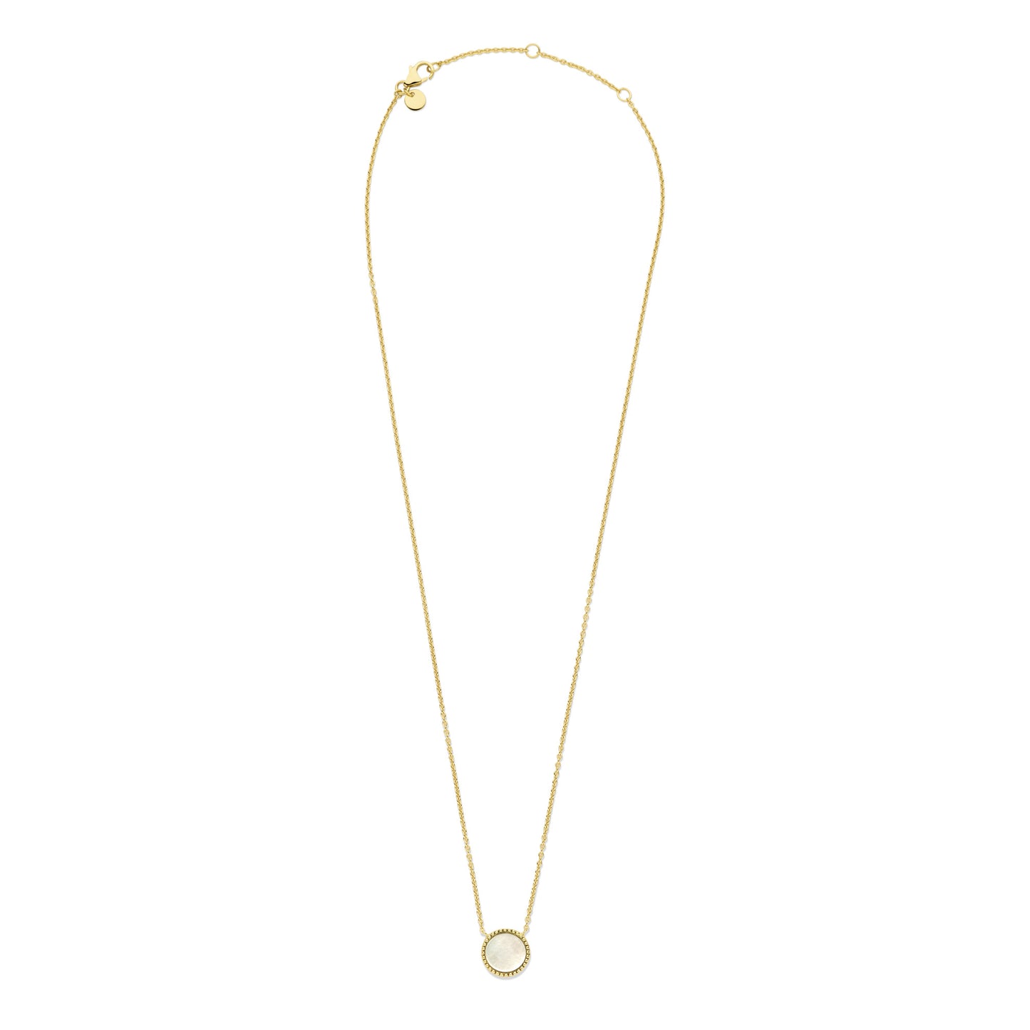 Brioso Cortona Dara 925 sterling silver gold plated necklace with mother of pearl - Parte di Me