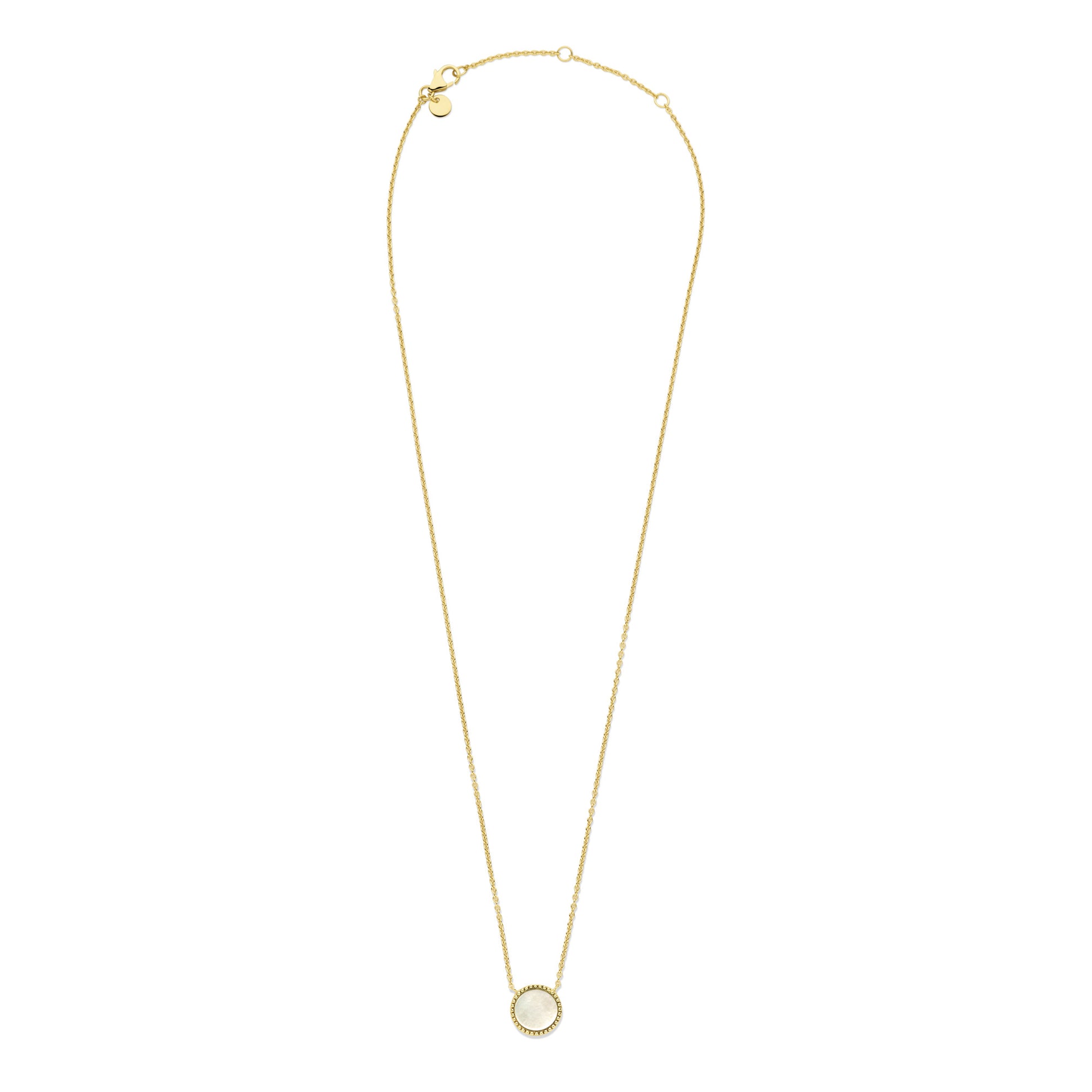 Brioso Cortona Dara 925 sterling silver gold plated necklace with mother of pearl - Parte di Me