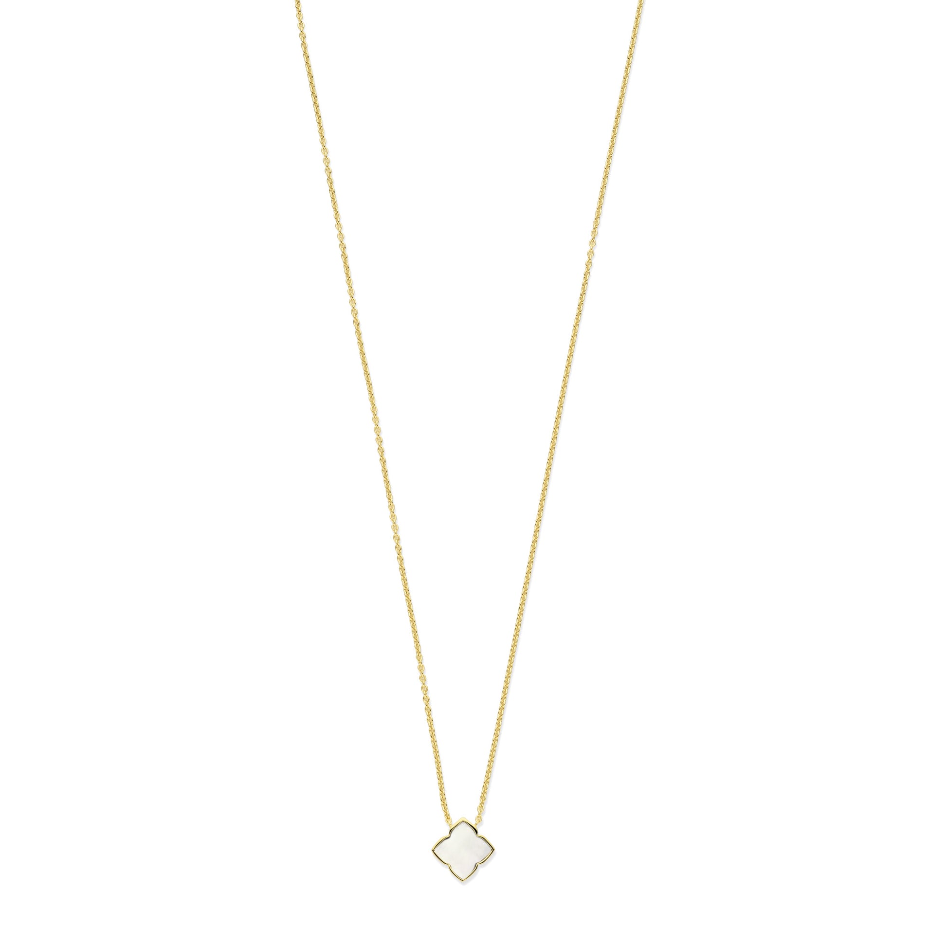 Brioso Cortona Dara 925 sterling silver gold plated necklace with mother of pearl - Parte di Me