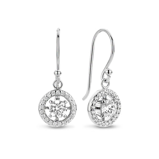 Ponte Vecchio Dalia 925 sterling silver drop earrings with zirconia stones - Parte di Me