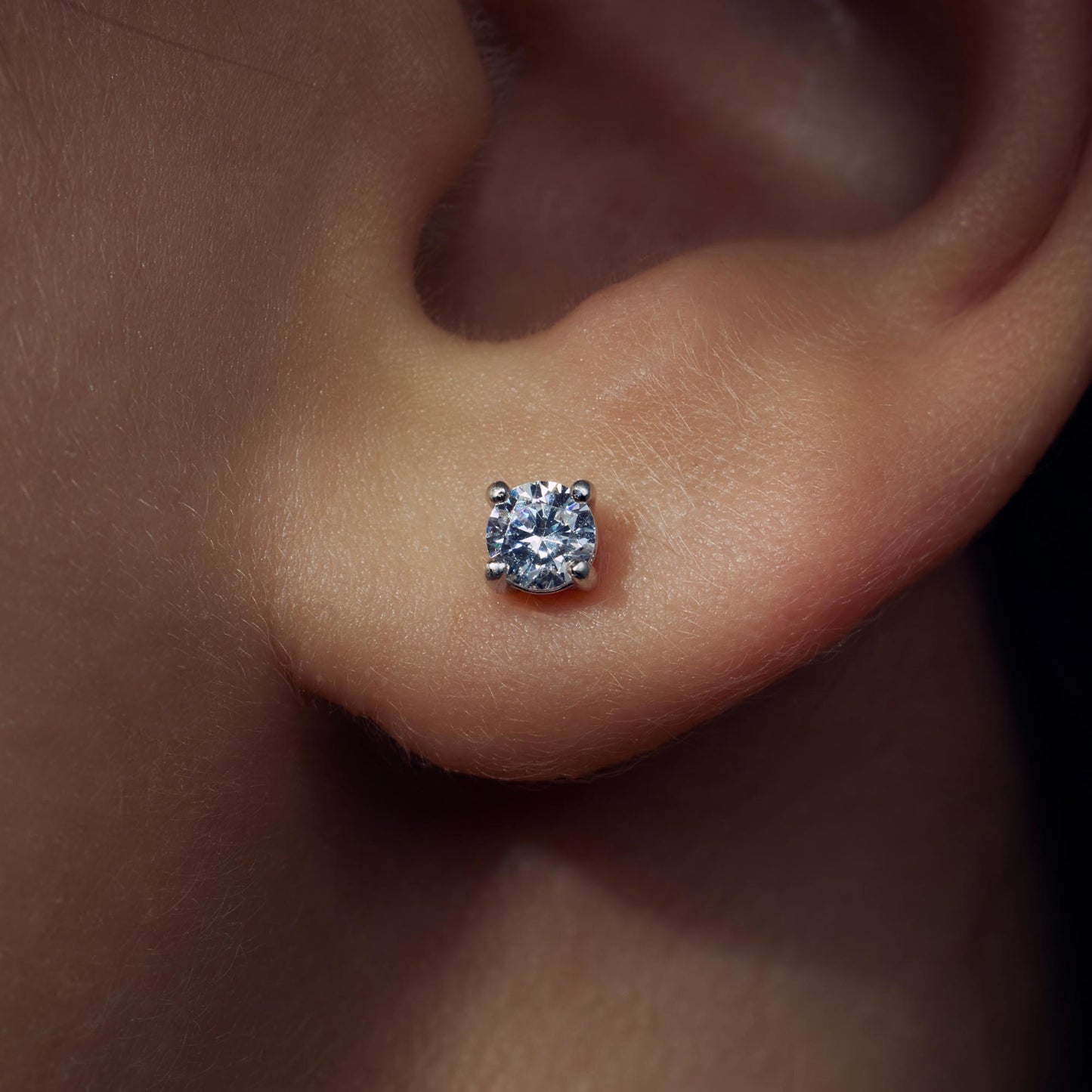 Ponte Vecchio Sofia 925 sterling silver ear studs with zirconia stone - Parte di Me