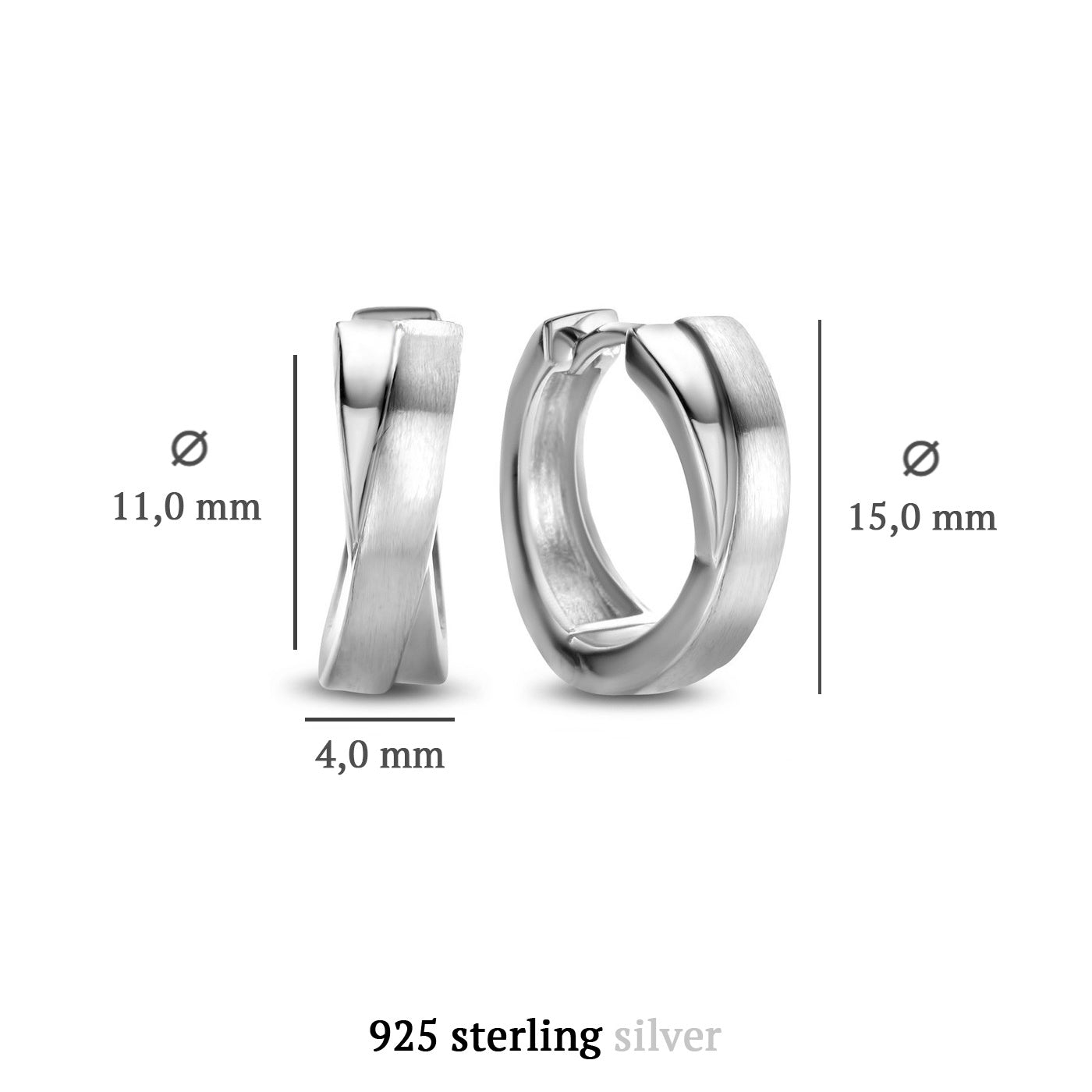 Bibbiena Poppi Casentino 925 sterling silver hoop earrings - Parte di Me