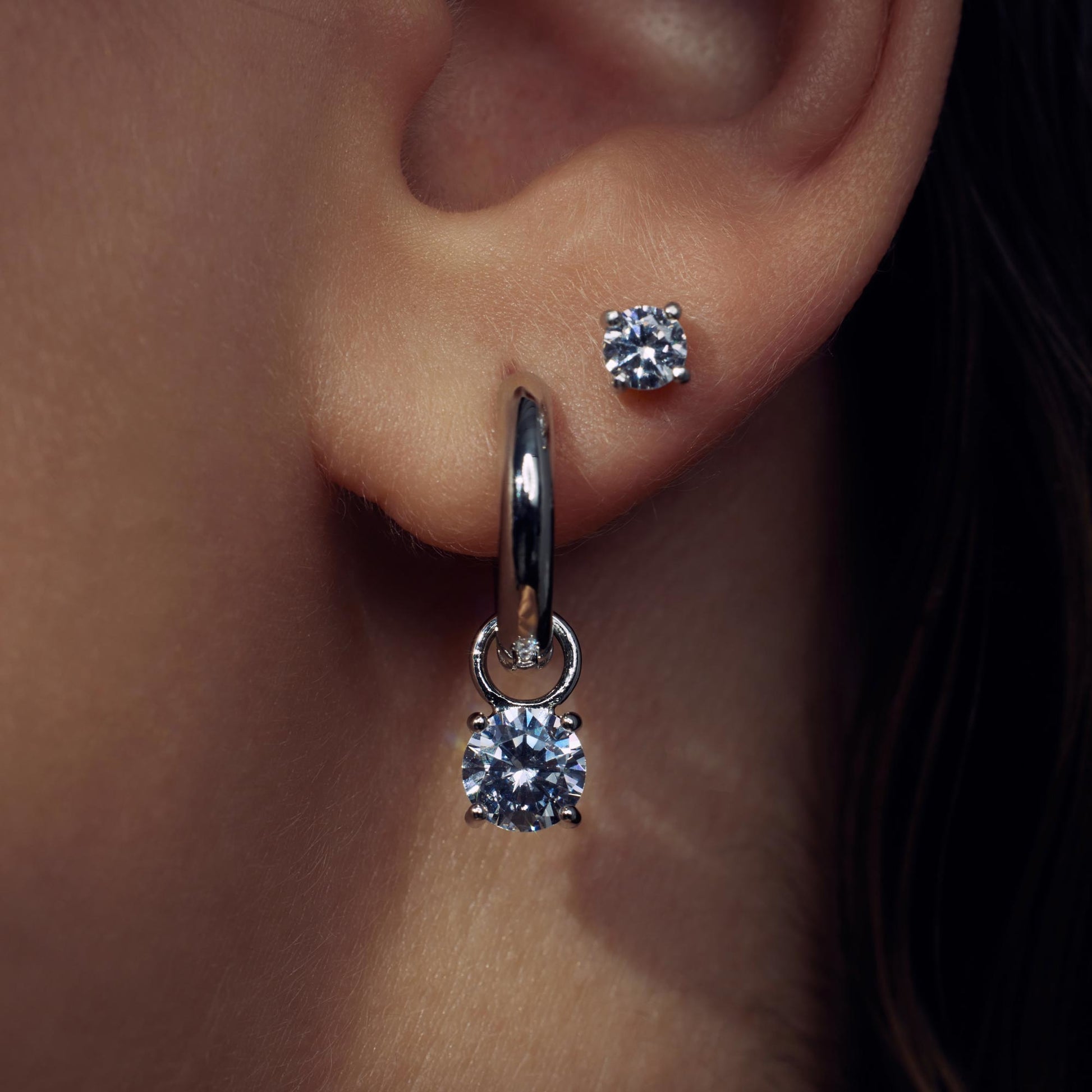 Ponte Vecchio Sofia 925 sterling silver ear studs with zirconia stone - Parte di Me