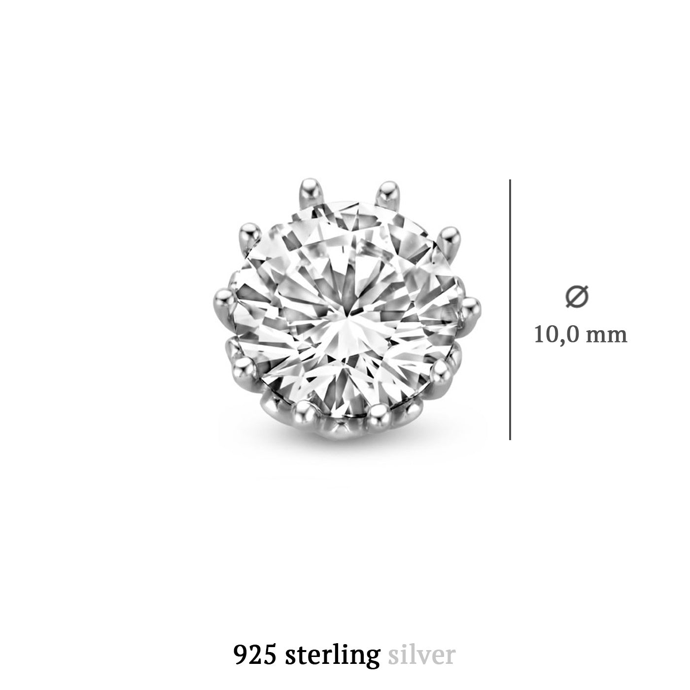 Cento Luci Maxima 925 sterling silver ear studs - Parte di Me