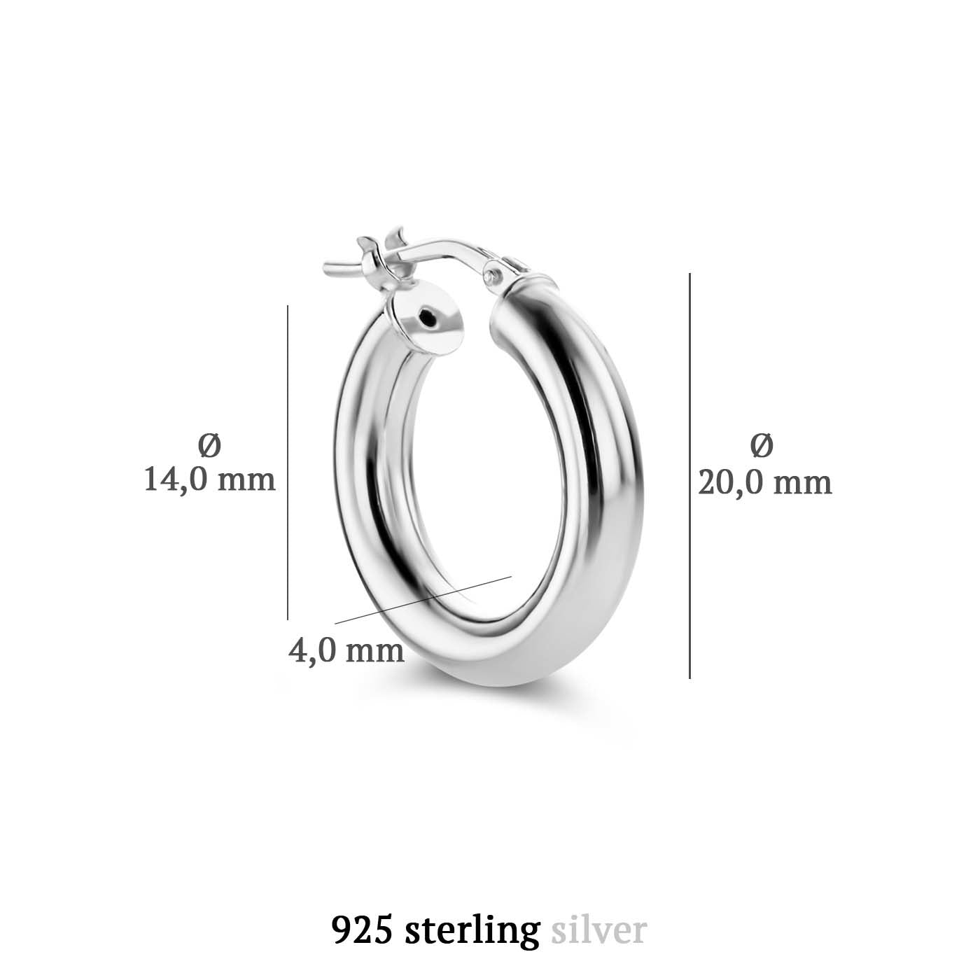 Bibbiena Poppi Casentino 925 sterling silver hoop earrings - Parte di Me