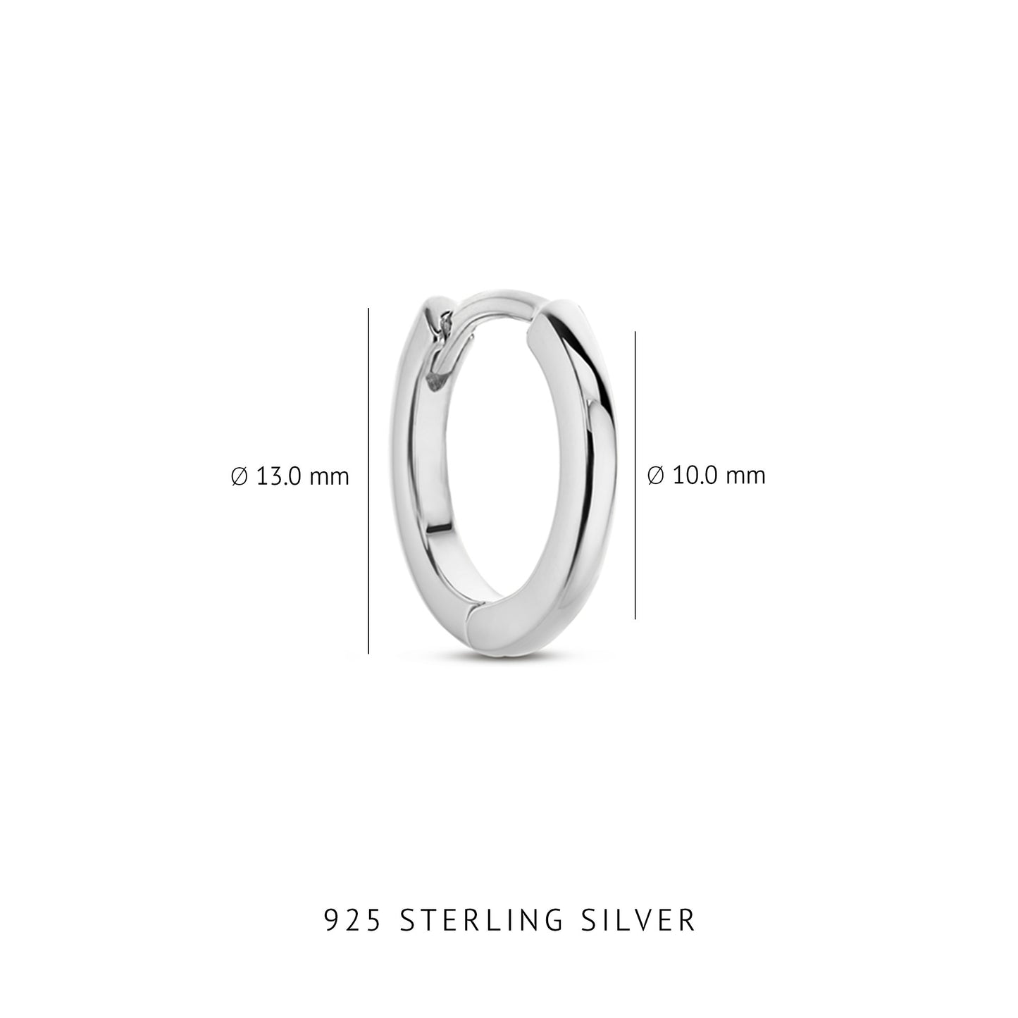 Santa Maria della Base 925 sterling silver hoop earrings - Parte di Me