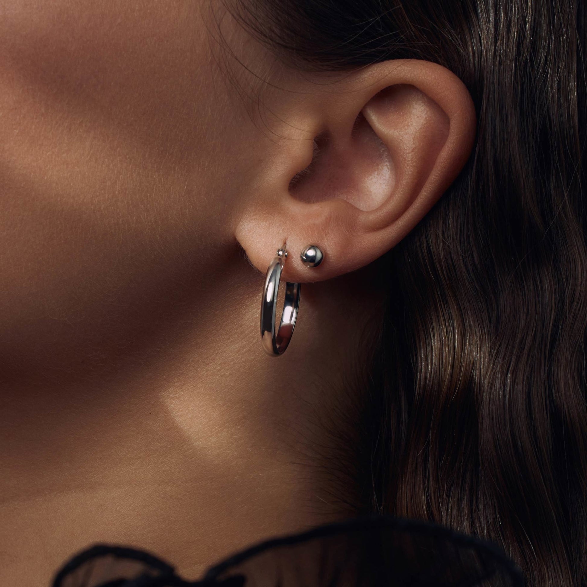 Bibbiena Poppi Casentino 925 sterling silver hoop earrings - Parte di Me