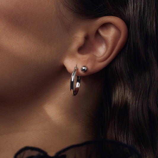 Bibbiena Poppi Casentino 925 sterling silver hoop earrings - Parte di Me