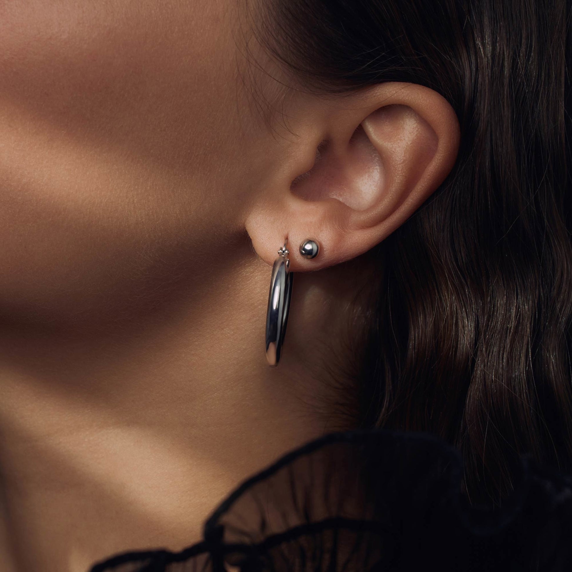 Bibbiena Poppi Casentino 925 sterling silver hoop earrings - Parte di Me