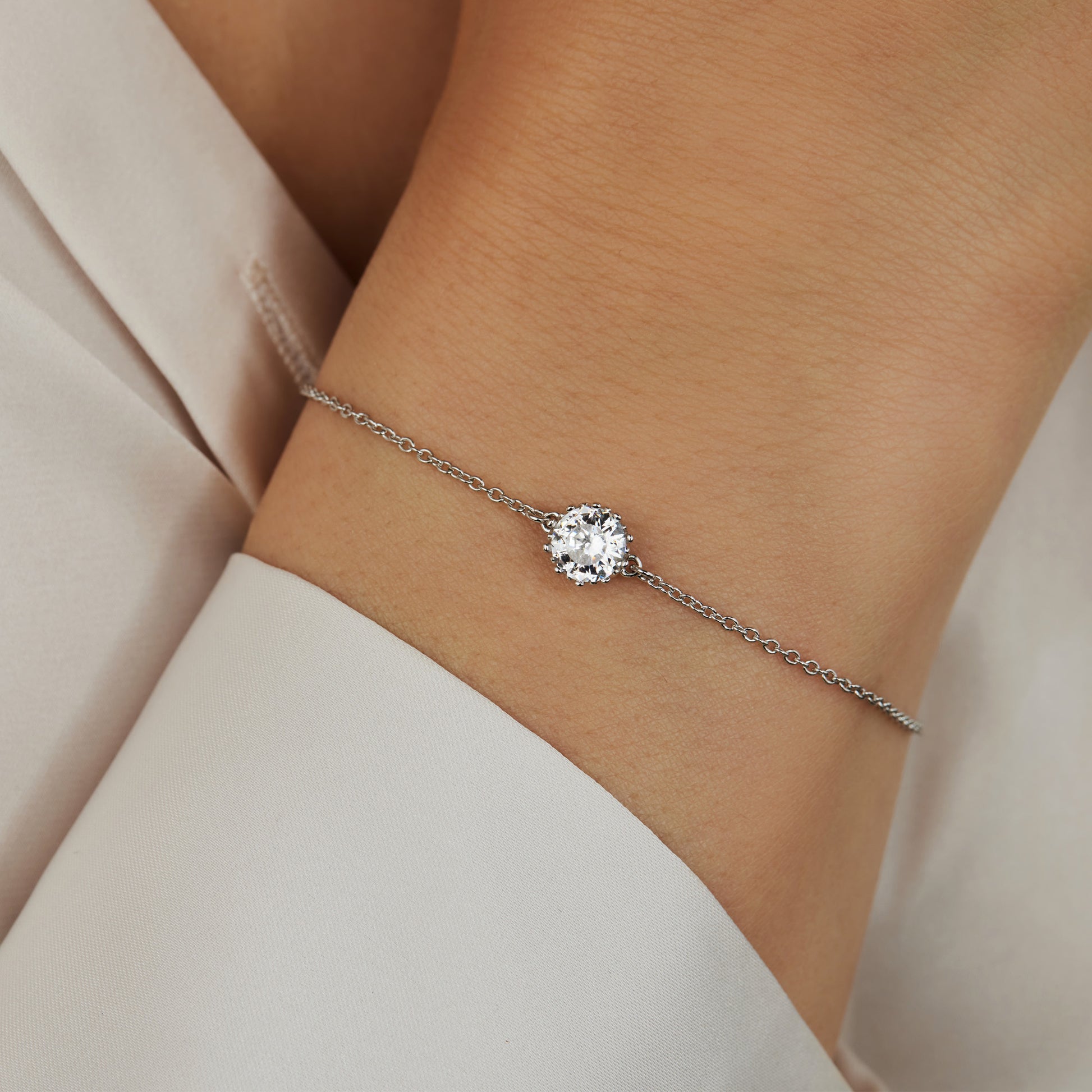 Sorprendimi 925 sterling silver necklace and bracelet gift set with zirconia stone - Parte di Me