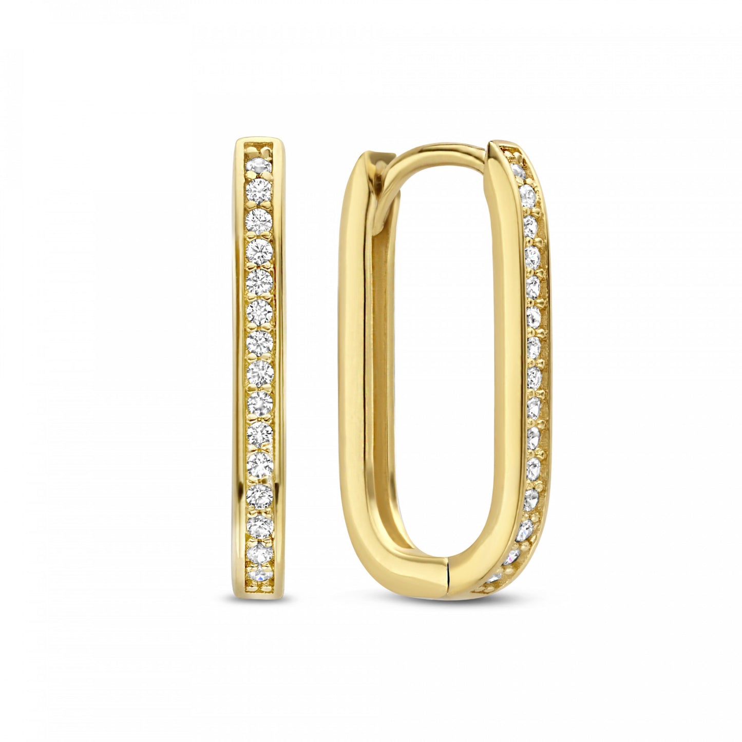 Sorprendimi 925 sterling silver gold plated earrings set with zirconia stones - Parte di Me