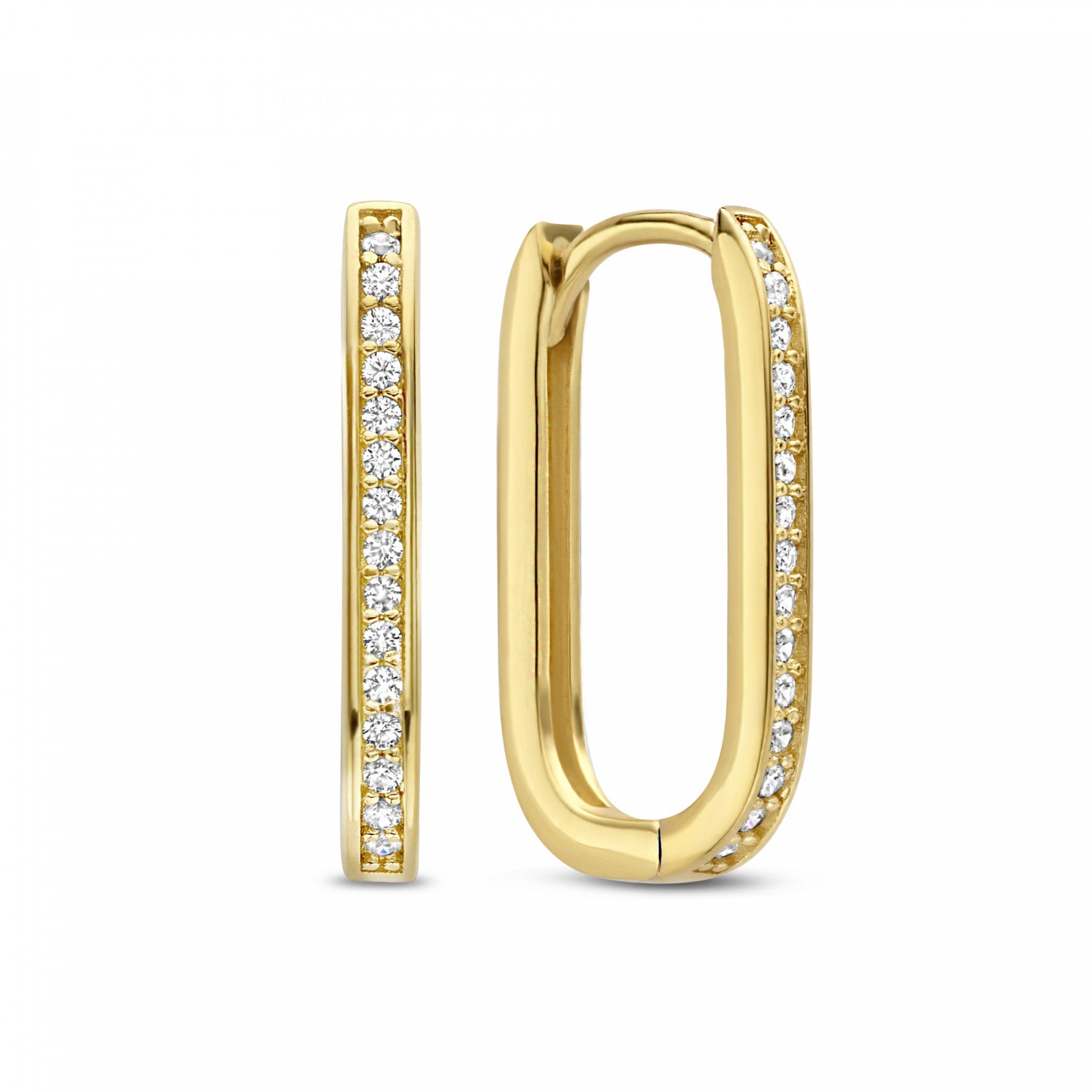 Sorprendimi 925 sterling silver gold plated earrings set with zirconia stones - Parte di Me