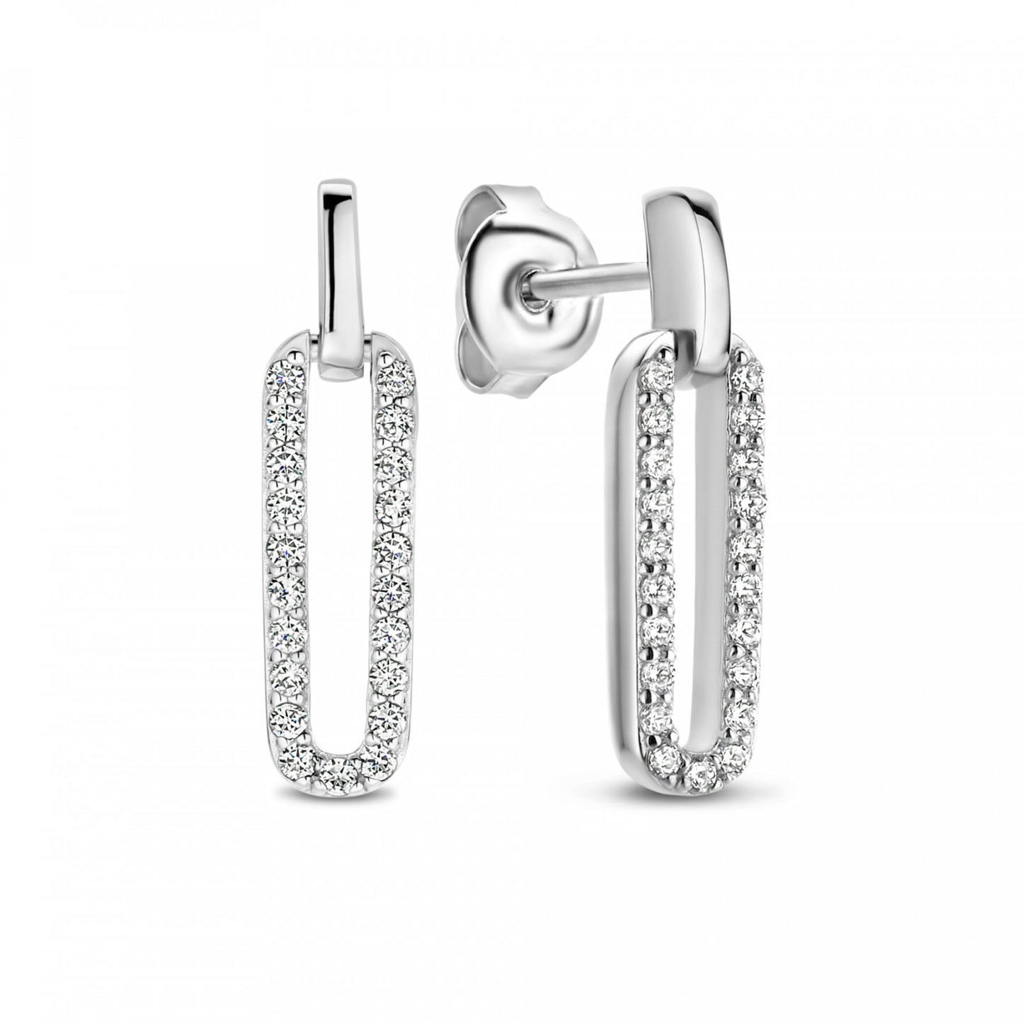 Sorprendimi 925 sterling silver earrings set with black onyx and zirconia stones - Parte di Me