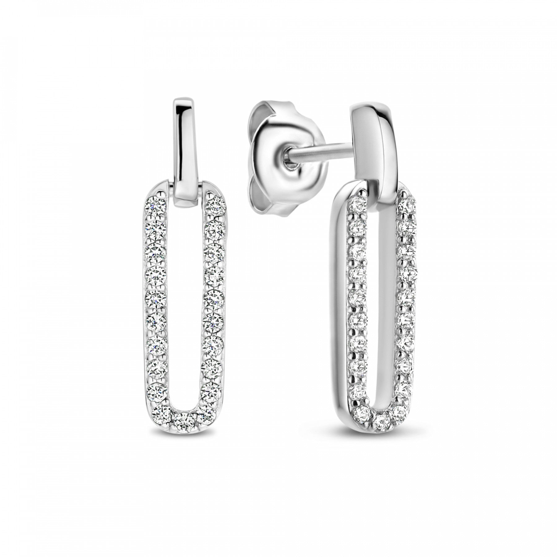 Sorprendimi 925 sterling silver earrings set with black onyx and zirconia stones - Parte di Me