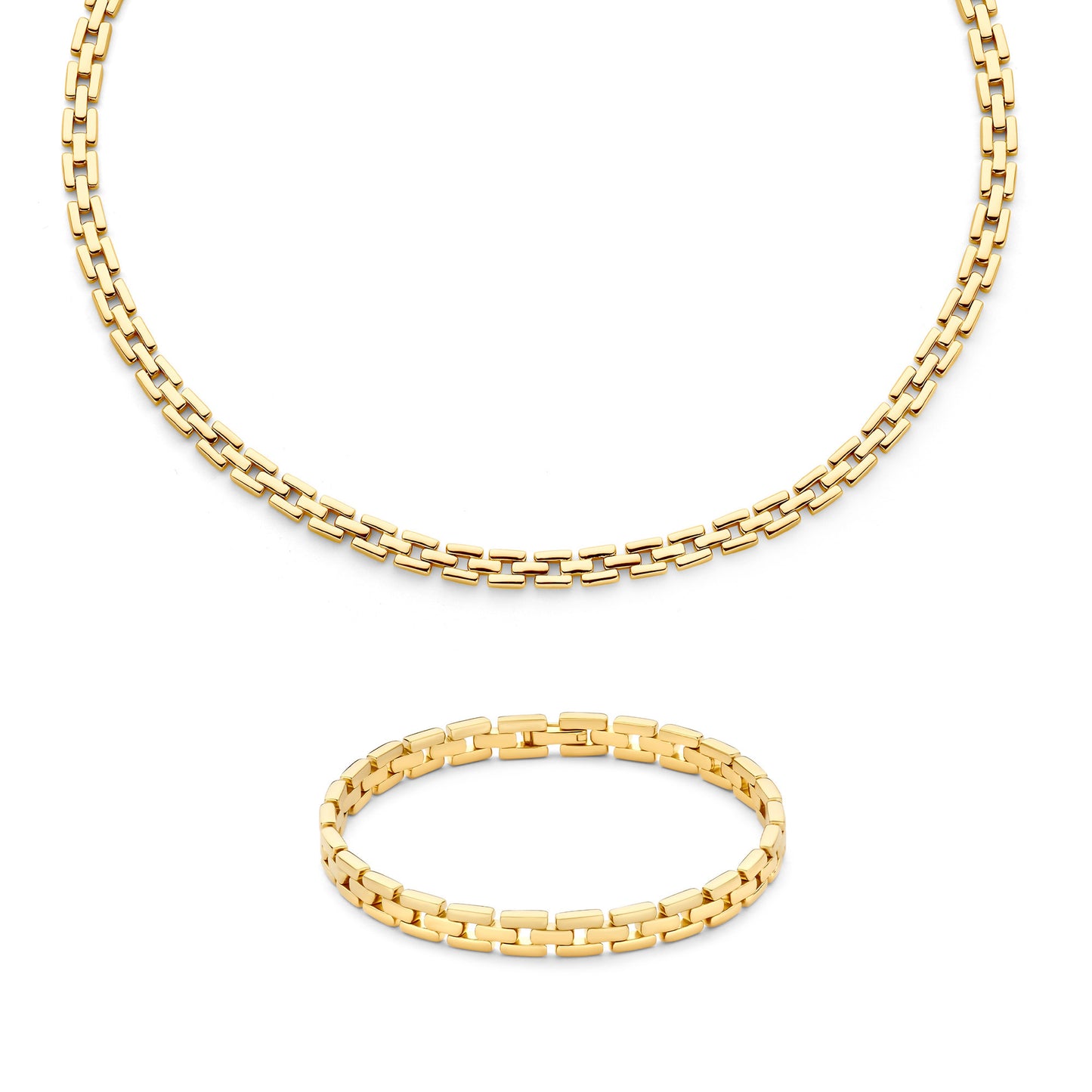 Sorprendimi 925 sterling silver gold plated necklace and bracelet giftset - Parte di Me